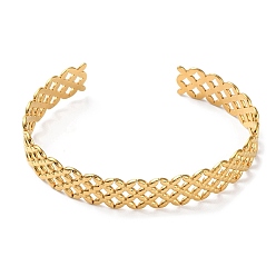 Золотой 304 из нержавеющей стали манжеты браслеты, полый, золотые, внутренний диаметр: 2-1/2 дюйм (6.2 см)