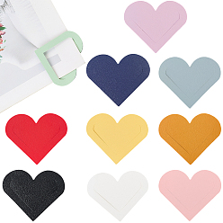 (52) Непрозрачная лаванда 10 шт. 10 цвета защитные уголки в форме сердца из искусственной кожи, для любителей книг, писателей, читателей, разноцветные, 50x61x1.5 мм, 1 шт / цвет