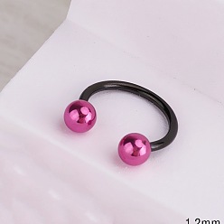 Круглые 316l Кольца для носа из нержавеющей стали с микропаве из кубического циркония, круглые, внутренний диаметр: 10 мм, штифты : 1.2 мм