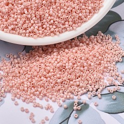 (DB1523) Matte Opaque Light Salmon AB MIYUKI Delica Beads, Cylinder, Japanese Seed Beads, 11/0, (DB1523) Matte Opaque Light Salmon AB, 1.3x1.6mm, Hole: 0.8mm, about 2000pcs/bottle, 10g/bottle
