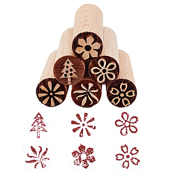 Other Plants 6 шт 6 стили круглые деревянные традиционные китайские лунные пряники штампы, форма для печенья с десертной печатью, инструменты для лунного пирога своими руками, бланшированный миндаль, Растение, 49.5~50x15~15.5 мм, 1 шт / стиль