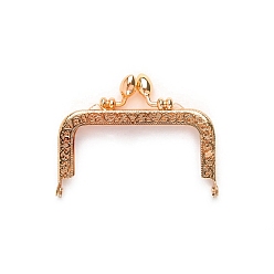 Розовое Золото Ручка из сплава с замком «поцелуй», с поиском брелка, для изготовления портмоне, розовое золото , 6.5x8.5 см