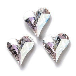 Кристалл K 9 кабошоны из стеклянного страза, задние и задние, сердце, кристалл, 13x12x5 мм