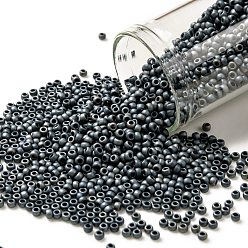 (612) Matte Color Gun Metal TOHO Round Seed Beads, Japanese Seed Beads, (612) Matte Color Gun Metal, 11/0, 2.2mm, Hole: 0.8mm, about 50000pcs/pound
