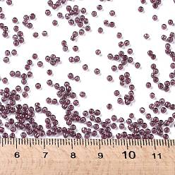 (1075) Crystal Berry Wine Lined TOHO Round Seed Beads, Japanese Seed Beads, (1075) Crystal Berry Wine Lined, 11/0, 2.2mm, Hole: 0.8mm, about 5555pcs/50g