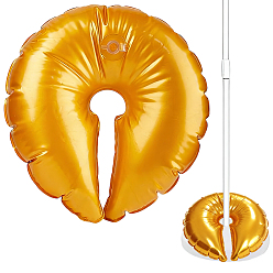 Goldenrod 2Pcs PE Plastic Water Bag for Party Decor, Balloon Column Stand, Goldenrod, 365x0.5mm