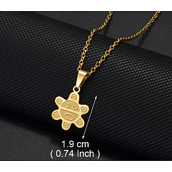 Symbol 304 подвески из нержавеющей стали в стиле Пуэрто-Рико, золотые, символ, 17.72 дюйм (45 см), Кулон : длиной 19 мм 