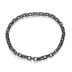 Antique Silver 304 Stainless Steel Box Chain Necklaces, Antique Silver, 23.62 inch(60cm), 11.5mm