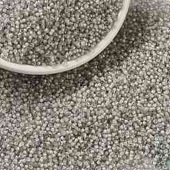 (RR2268) Fancy Lined Moonstone Миюки круглые бусины рокайль, японский бисер, (rr 2268) лунный камень с причудливой подкладкой, 15/0, 1.5 мм, Отверстие : 0.7 мм , около 27777 шт / 50 г