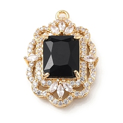 Реактивный Самолет Латунь с подвесками k9 из стекла и страз, золотой свет, овальные амулеты, струя, 24x16x6 мм, отверстие : 1.5 мм