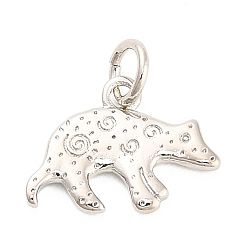 Dinosaur Латунь прелести, долговечный, стойки покрытие, без свинца и без кадмия, с целью перехода в кольце, платина, динозавр, 10.5x14x1.5 мм