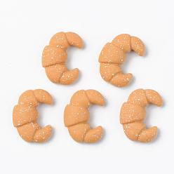 Сэнди Коричневый Смола декодирует кабошоны, имитация еды, непрозрачный, хлеб, песчаный коричневый, 22x16x6.5 мм