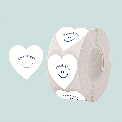 Васильковый 500шт. сердце с наклейками-благодарностями, самоклеящиеся бумажные наклейки, для вечеринки декоративные подарки день святого валентина, васильковый, 25x25x0.1 мм