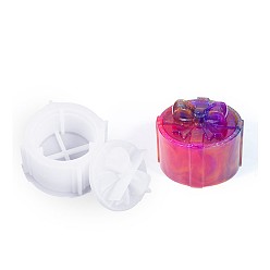 Круглые Коробка для хранения силиконовых форм, формы для украшения, формы для литья гипсовой смолы, белые, круглые, 83x43 мм