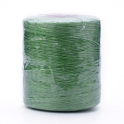 Зеленый Вощеный шнур из полиэстера для изготовления ювелирных изделий, плоский, зелёные, 0.7 мм, около 743.65 ярдов (680 м) / рулон