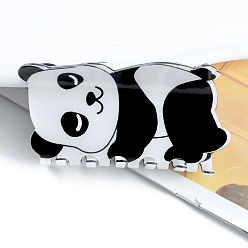 Белый Симпатичные заколки для волос в форме панды из ПВХ с когтями, аксессуары для волос для женщин и девочек, белые, 85x40 мм
