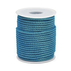 Темно-Голубой Нейлоновые нити, Миланские шнуры / витые шнуры, глубокое синее небо, 3 мм, около 21.87 ярдов (20 м) / рулон