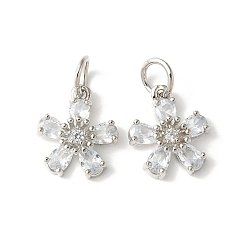 Прозрачный Латунные микро проложить кубического циркония подвески, , стойки покрытие, прочное покрытие, без кадмия и без свинца, с целью перехода в кольце, прозрачные, 14.5x12.5x4.5 мм, отверстие : 4.5 мм