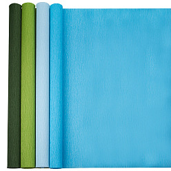 (52) Непрозрачная лаванда 4 рулоны 4 рулоны цветной крепированной бумаги, упаковочный цветок ручной работы материал своими руками, разноцветные, 2500x500x0.3 мм, 1 рулон / цвет