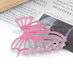 Бледно-фиолетовый Красный Заколки для волос из ПВХ в форме бабочки, для женщин девушек, бледно-фиолетовый красный, 52x87x50 мм