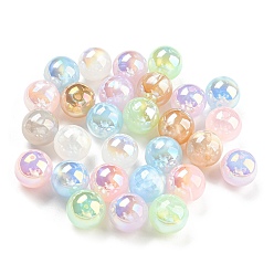 Gemischte Farbe Opake Legierung Perlen, Runde, Gemischte Farbe, 14x13 mm, Bohrung: 2 mm