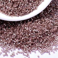 (DB1879) Silk Inside Dyed Beige AB MIYUKI Delica Beads, Cylinder, Japanese Seed Beads, 11/0, (DB1879) Silk Inside Dyed Beige AB, 1.3x1.6mm, Hole: 0.8mm, about 2000pcs/bottle, 10g/bottle
