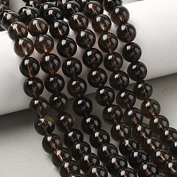 Дымчатый Кварц Природный дымчатый кварц нитей бисера, круглые, класса AB, 10 мм, отверстие : 1 мм, около 40 шт / нитка, 15.04 дюйм (38.2 см)