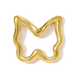 Настоящее золото 18K 304 подвески из нержавеющей стали, бабочки прелести, ионное покрытие (ip), реальный 18 k позолоченный, 15x14 мм