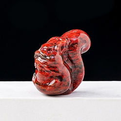 Джаспер Кунжут Украшения дисплея яшмы натурального кунжута, для украшения дома, белка, 27x29 мм