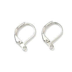 Платина Латунь Leverback серьги находка, долговечный, стойки покрытие, с петлей, платина, 16x11x2 мм, отверстие : 1.2 мм, штифты : 1 мм