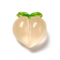 Мокасин Светящиеся полупрозрачные кабошоны из смолы, персик, мокасин, 17.5x16x12.5 мм