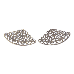Antique Bronze Iron Pendants, Etched Metal Embellishments, Antique Bronze, 40x65x1mm