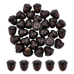 Красная Медь Винтажные железные подвески, шишка, Красная медь, 31.5x28.5 мм, отверстие : 3x5.5 мм