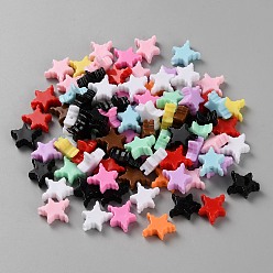 (52) Непрозрачная лаванда Непрозрачные акриловые бусины, звезда, разноцветные, 18x16x6.8 мм, отверстие : 2 мм