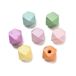 Octagon Печатные деревянные бусины, восьмиугольник, 14x13.5x13.5 мм, отверстие : 3.5 мм