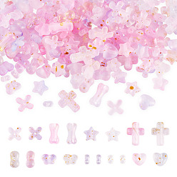 (52) Непрозрачная лаванда Наборы для изготовления ювелирных изделий своими руками, включая акриловые бусины, колпачки для бусин и подвески, разноцветные, 15x7x6.5 мм, отверстие : 2.5 мм