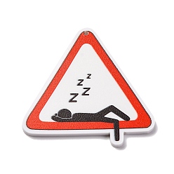 Треугольник Акриловые подвески с предупредительным знаком, треугольные, 44x45x2 мм, отверстие : 1.6 мм