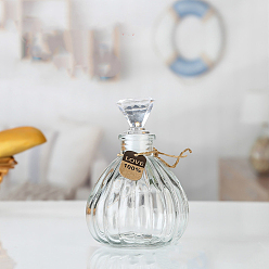 Тыква Стеклянные бутылки желающих, со случайной биркой стиля, шарик контейнеры, украшения для дома, тыква, 8.5x12.5 см