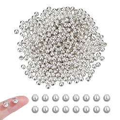 Серебро Spacer бисер железа, круглые, серебряные, 6 мм, отверстие : 2~2.5 мм, 500 шт / комплект