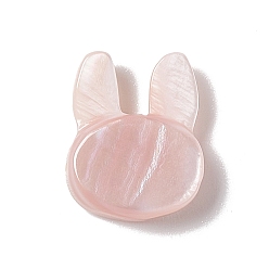 Розовая Раковина Натуральный розовый бусины, морские стеклянные бусы, горизонтальное отверстие, кролик, 10.5x12x3 мм, отверстие : 0.8 мм