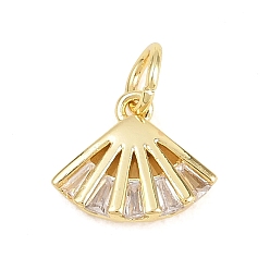 Прозрачный Латунные микро проложить кубического циркония подвески, без кадмия и без свинца, реальный 18 k позолоченный, фанатские прелести, прозрачные, 9.5x11.5x3 мм, отверстие : 3.5 мм
