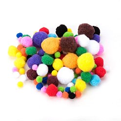 Mixed Color 10mm to 30mm Mixed Sizes Multicolor Assorted Pom Poms Balls About 550pcs for DIY Doll Craft Party Decoration