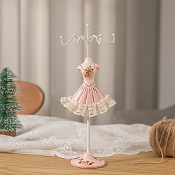 Pink Metal with Resin Earring Rack, Earrings Display Stand, Dress, Pink, 25x9.5cm