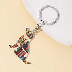 Собака Акриловые брелки на день учителя, украшения для сумок и кошельков, школьная тема, собака, 9x4 см