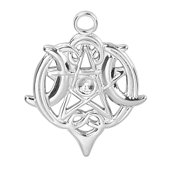 Нержавеющая Сталь Цвет Антикоррозийные 304 подвески из нержавеющей стали, очарование луны и звезды, цвет нержавеющей стали, 25x20 мм