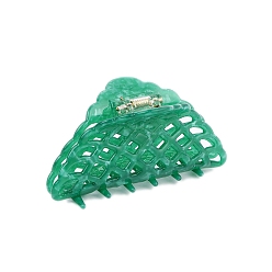 Средний Морско-зеленый Заколки-коготь из сетки ацетат целлюлозы, полый треугольник, средний морской зеленый, 92 мм