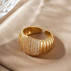 Золотой Элегантные модные латунные манжеты со стразами, идеальный подарок на день святого валентина, золотые, внутренний диаметр: 18 мм