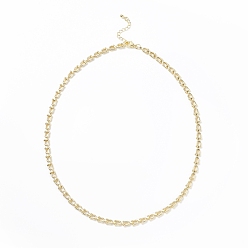 Light Gold Brass Initial Letter U Link Chain Necklace for Women, Light Gold, 18.50 inch(47cm)
