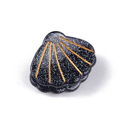 Черный Заколки для волос в форме когтей из ацетата целлюлозы, аксессуары для волос для женщин и девочек, оболочка, чёрные, 30x28 мм