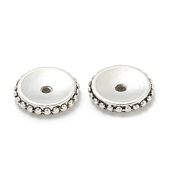 Античное Серебро Бусины разделители из сплава , без кадмия и без свинца, плоско-круглые, античное серебро, 10x1.5 мм, отверстие : 1 мм, Около 1785 шт / 1000 г